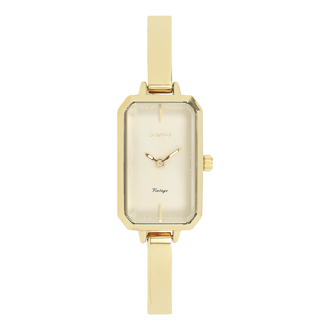 Gold coloured OOZOO watch with stainless steel bracelet